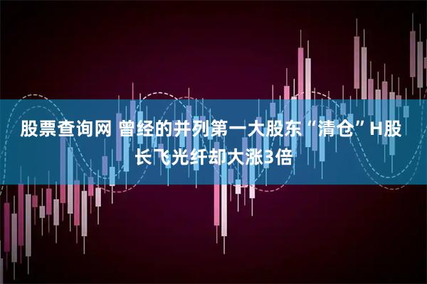 股票查询网 曾经的并列第一大股东“清仓”H股 长飞光纤却大涨3倍